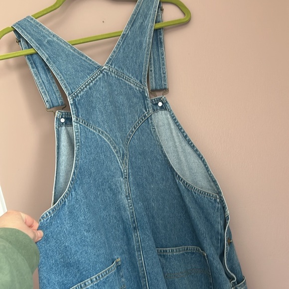 Disney Jean Dress ThumperBambi Overall Dress Vintage DenimJumperDress 90s Size L - Picture 11 of 12